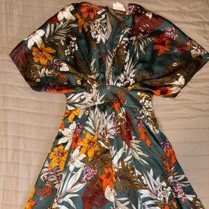 Baltic Born Showpo Tropical Floral Maxi Dress - Green and Orange